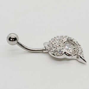 New Sterling Silver Dolphin Belly Button Ring